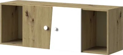 Image de Minio, Armoire suspendue "Nantes" 120 cm, Chêne Artisan/Blanc Mat Couleur