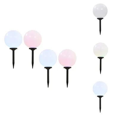 Image de vidaXL Lampes solaires d'extérieur, lot de 4, LED sphériques 30 cm RGB - Éclairage extérieur