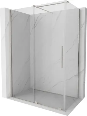 Produktbild von Mexen Velar Duschkabine 160x90cm, Schiebetür, gebürsteter Nickel