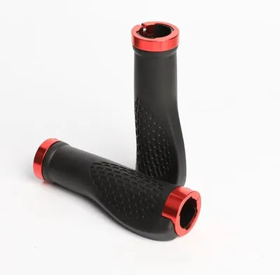 Produktbild von Fahrradgriffe Ergonomisch Lenkergriffe Gummi Griffe Rot für eBike City rad MTB