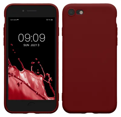 Produktbild von kwmobile Handyhülle für Apple iPhone SE (2022) / SE (2020) / 8 / 7 Hülle - weiches Handy Silikon Case - Schutzhülle Cover - Tawny Red