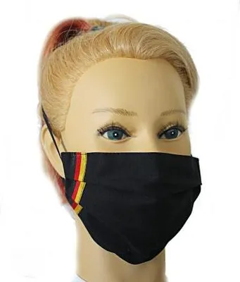 Produktbild von Baumwollmaske mit Innenvlies - Deutschland Schwarz-Rot-Gelb - 15690