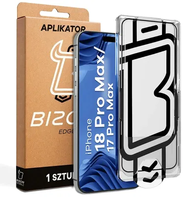 Produktbild von Gehärtetes Glas mit Applikationsrahme für iPhone 18 Pro Max / 17 Pro Max, Bizon Glass Aplikator Edge, 1 Set