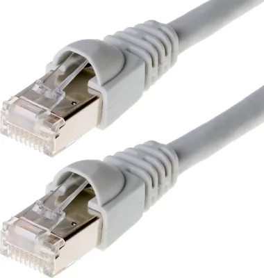 Immagine prodotto di Telegärtner 100007973 RJ45 Network cable, patch cable CAT 6A S/FTP 1.00 m Grey double shielding, incl. detent, Flame-retardant 1 pc(s)