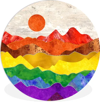 Produktbild von MuchoWow® Rundes Wandbild - Runde Bilder Stolz - Regenbogen - Schwul Ø 60 cm Kreis Wanddekoration Kunststoff - Wandkreis - Wandschmuck - Wand Kreis - Das Schlafzimmer - Die Bilder - Wandmalerei - Kunst für das Haus - das Plastik