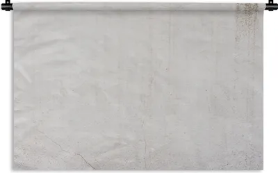 Produktbild von MuchoWow® Wandteppich Wandbehang Beton - Wand - Weiß 90x60 cm Tapisserie Dekoration Wandtuch - Wandskulpturen - Bildteppich