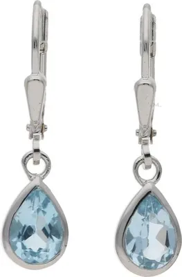 Produktbild von JuwelmaLux Ohrhänger 925 Silber mit echt Blautopas JL10-06-2636