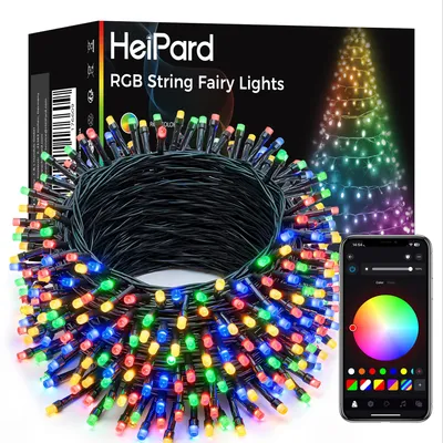 LED-Lichterkette 30 m, 300 RGB-LEDs, App & Fernbedienung, IP44