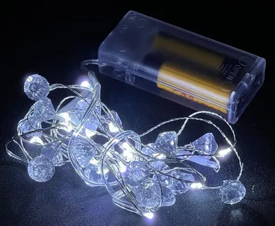 Zdjęcie produktu dla lampki 20 led na baterie KRYSZTAŁKI zimny biały 613