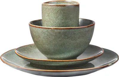 Produktbild von Mica Decorations Tabo Service Set für 4 Personen - Keramik - Grün