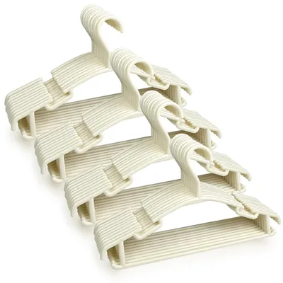 Immagine prodotto di TRANKIELO® - 40 appendiabiti per bambini, 28 cm - resistenti, antiscivolo, con ganci per una presa ottimale