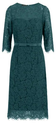 Produktbild von APART Fashion Damen Spitzen Midikleid, Cocktailkleid mit Schleifengürtel, Rundha