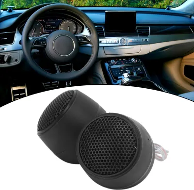 Image de 2 pièces haut-parleurs d'aigus à dôme, haute efficacité, son clair, haut-parleurs audio, universel pour voiture