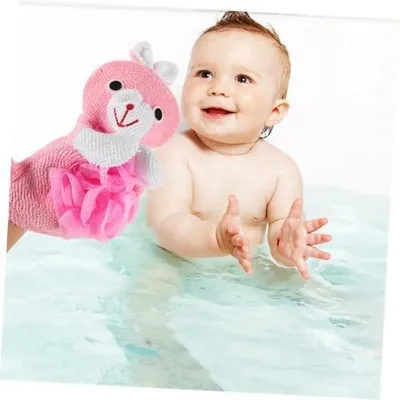 Produktbild von Badehandschuhe aus Mikrofaser und PE im Pack für die Badewanne