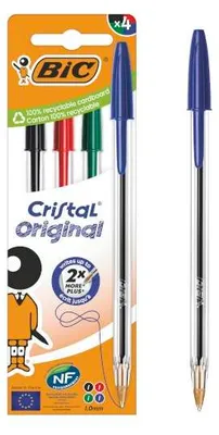 Produktbild von BIC Cristal Original Mix AST Kugelschreiber, 4er-Box