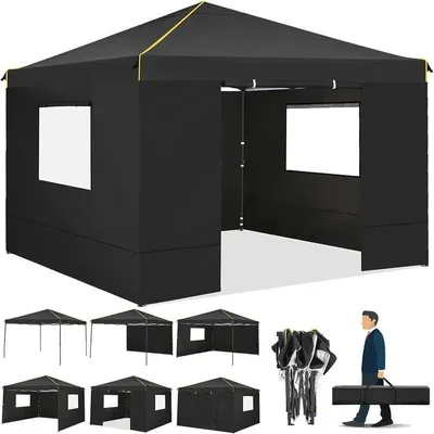 Image de Pavillon, tissu imperméable, montage facile, noir