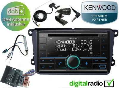 Produktbild von Kenwood CD Bluetooth DAB+ USB Radio Antenne inkl für VW T5 T6 2003-2020