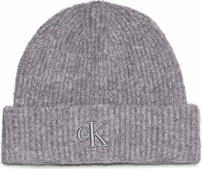 Image de CALVIN KLEIN JEANS - Bonnet côtelé avec monogramme pour femme - Taille unique