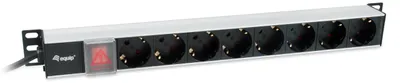 Produktbild von Equip Steckdosenleiste 19"(1HE)8fach Schukon. 3.0m Alu Sch