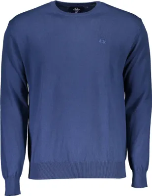 Produktbild von Elegantes Herrenhemd Blau mit Stickerei und Rundhalsausschnitt