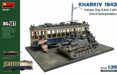 Produktbild von MINIART MA36067 Kharkiv 1943: Tram&Stug. III Ausf. G w/Crew BIG S.