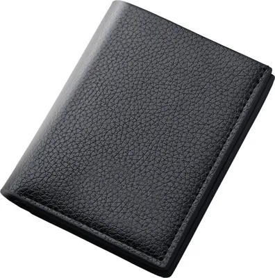 Produktbild von Brieftasche Dünner Kartenhalter Einfarbig Blockierender Luxus Kartenhalter Organizer für Männer Schwarz