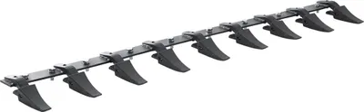 Image de Barre à dents pour godet, 72 pouces, godet pour tracteur robuste à 9 dents pour chargeuse compacte, capacité de charge de 4560 lb, conception boulonnée, pour une excavation efficace du sol et une protection du godet