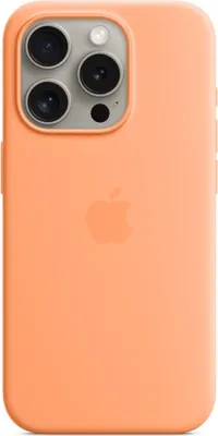 Produktbild von Apple iPhone 15 Pro Hülle - Silikon - Soft Case, Backcover - Orange