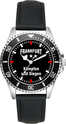 Produktbild von KIESENBERG Herrenuhr Armbanduhr Frankfurt Geschenk Fan Artikel Zubehör Fanartikel Analog Quartz Uhr L-2283