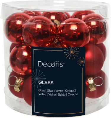 Produktbild von Christbaumkugeln rot Set mit 24 Stück. 2,5 cm