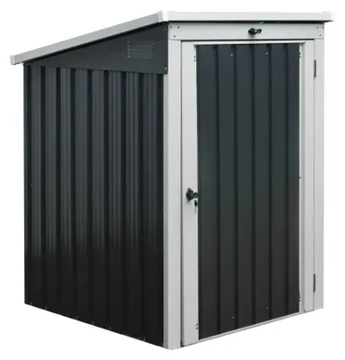 Produktbild von HOME DELUXE - Mülltonnenbox BASURA S - Maße 104 x 101 x 134 cm, Raumfläche 0,77 m² - für 1x 240 L Mülltonnen I Mülltonnenbox, Gartenbox
