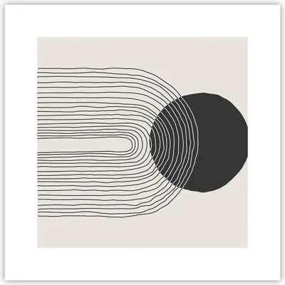 Produktbild von Poster - Poster ohne Rahmen - Boho Abstraktion Geometrie - 30x30 cm - Wand Bild - Wanddeko - Wandbilder - Kunstposter - Wandposter - Bilder - Kunstdruck - Wanddekoration - Wandbild - P2XAC30x30-4747