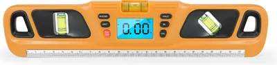 Produktbild von Digitaler Winkelmesser mit LCD-Display, magnetische Wasserwaage aus Edelstahl, multifunktionales Winkelmessgeraet, unterstuetzt absolute und relative Winkelmessung mit Datenspeicherung und Einheitenumschaltfunktion