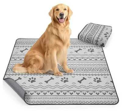 Produktbild von 45x60cm Super saugfähige Welpen unterlagen, 2 stück waschbare Pipimatten für Hunde, wasserdichte Haustier Urinunterlagen für Welpen, alte oder inkontinente Hunde