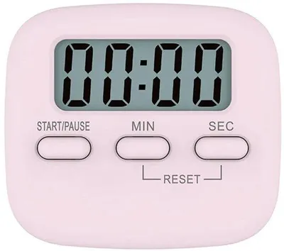 Produktbild von Digitale Wecker mit LCD-Schirm, Magnet-Eierwecker, Timer mit hohem Ton, Stopuhr, für Kochen, Backen, Sport, Studium, rosa.