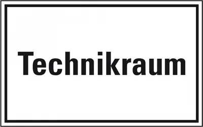 Produktbild von Dreifke® Aufkleber I Hinweisschild Technikraum, Folie, selbstklebend, 300x200mm