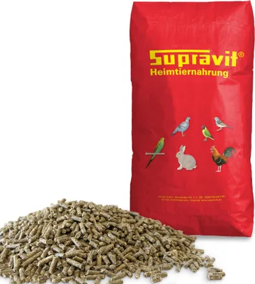 Produktbild von Supravit Hasenfutter & Kaninchenfutter 25kg | Alleinfutter für Zwergkaninchen, Kaninchen & Hasen | Ideal als Zucht und Aufzuchtfutter geeignet