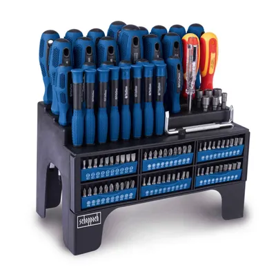 Produktbild von Scheppach Schraubendreher Set VDE - 100-tlg. | Haushalt | Baustelle | Werkstatt | magnetische Spitze
