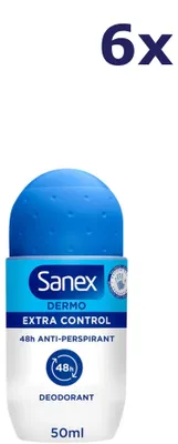 Produktbild von 6x Sanex Deodorant Roll-On Extra Control 50 ml