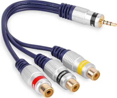Obrázok produktu pre Adaptér na konektor 3,5 mm 4-pinový - 3x zásuvka cinch cinch VITALCO (A2)