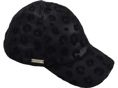 Seeberger Kunstleder Baseballcap in schwarz