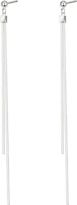 Produktbild von 1 Paar Damen Hängeohrringe Lange Lineare Quaste Legierung Galvanisiert Ohrschmuck Lady Prom Cocktail Party Baumeln Ohrringe