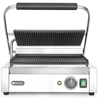 Zdjęcie produktu dla Hendi grill kontaktowy ryflowany 2200W 1003161PRZEM