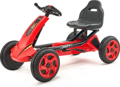 Produktbild von VEVOR Go-Kart, Tretfahrzeug mit Lenkrad, ergonomisch verstellbarem Sitz, rutschfesten Rädern, tragbarer Tretfahrzeug mit Tretkurbel, Kinderfahrzeug