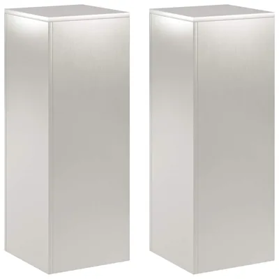 Immagine prodotto di Supporto per piante 2 pcs Argento 30 x 30 x 80 cm Acciaio