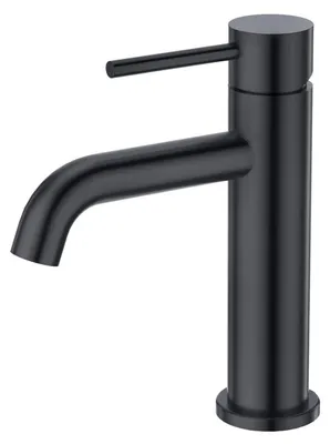 Immagine prodotto di Miscelatore per lavabo, solo acqua fredda, acciaio inossidabile nero, con aeratore, attacco G 3/8