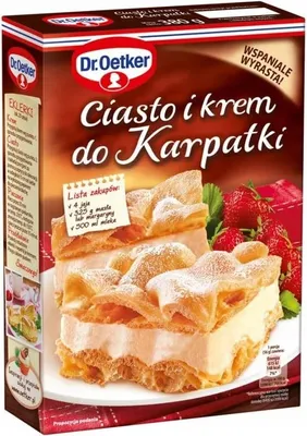 Zdjęcie produktu dla Dr. Oetker Ciasto i krem do Karpatki 380g