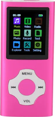 Produktbild von MP3 Player HiFi Lossless Wiederaufladbar 1.8in TFT Bildschirm Tragbarer Musik Player mit elektronischem Buch Radio Recorder Roseate Plus 8GB Karte