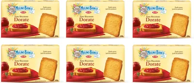 Produktbild von 6x Mulino Bianco Fette Biscottate Zwieback kekse gebackenem Brot 630 g biscuits