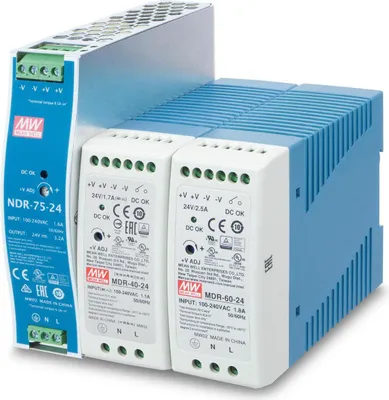 Zdjęcie produktu dla PLANET PWR-60-24, 60 W, 100-240 V, 50 - 60 Hz, 1.8 A, Ochrona przez zbyt wysokim napięciem, Przeładowanie, Krótkie spięcie, Niebieski, Biały